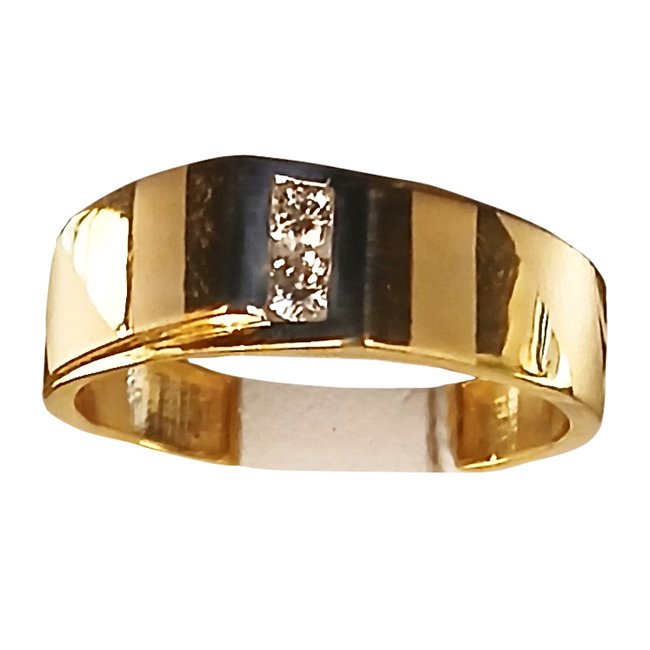 18 KT GENTS DIAMOND FINGER RING 12