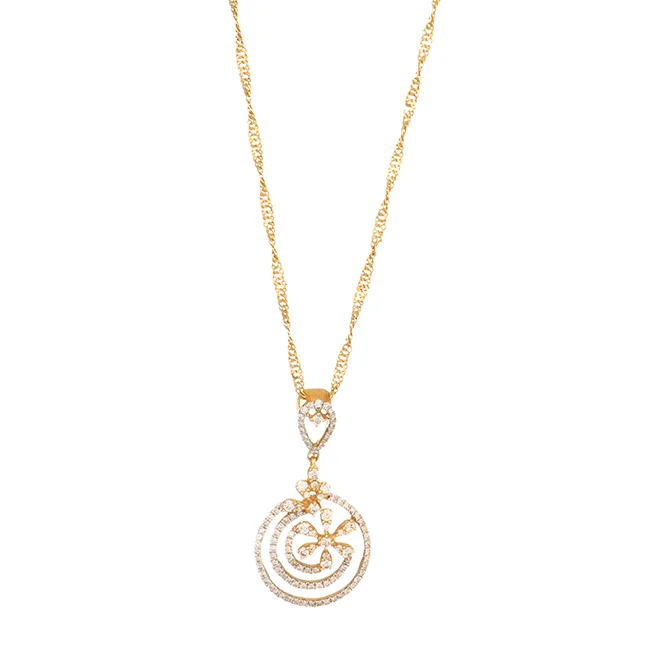 18 KT DIAMOND PENDANT WITH CHAIN 4