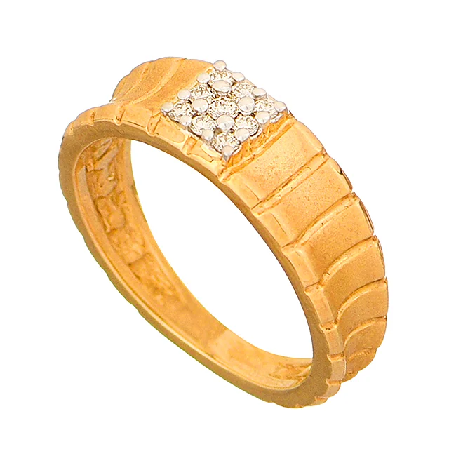 18 KT GENTS DIAMOND FINGER RING