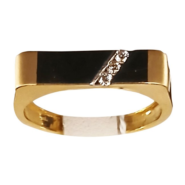 18 KT GENTS DIAMOND FINGER RING 10