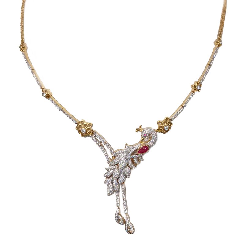 18 KT DIAMOND NECKLACE 14