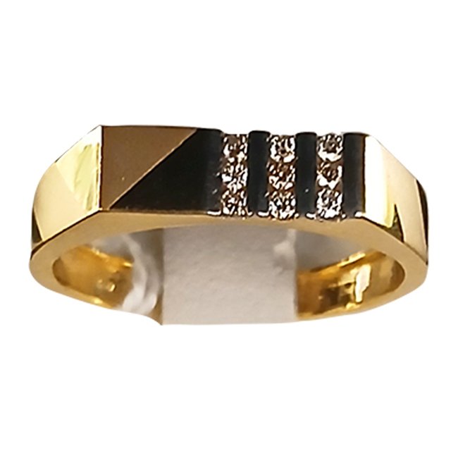 18 KT GENTS DIAMOND FINGER RING 4