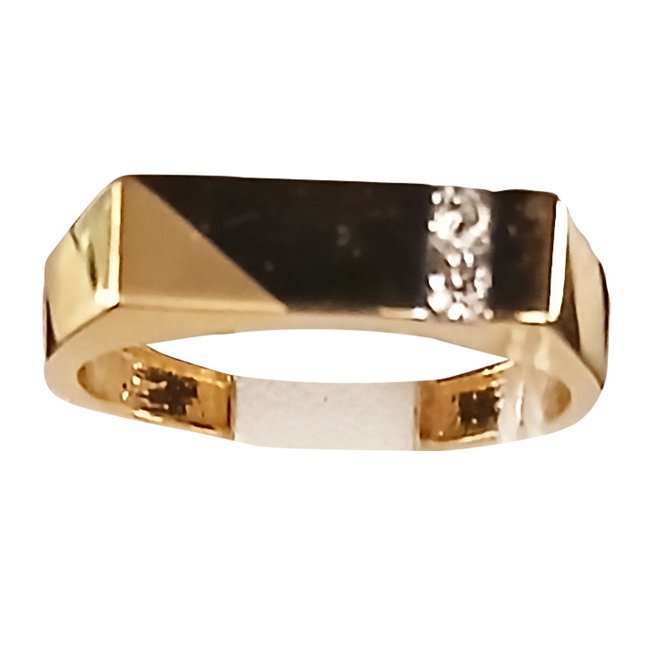 18 KT GENTS DIAMOND FINGER RING 15