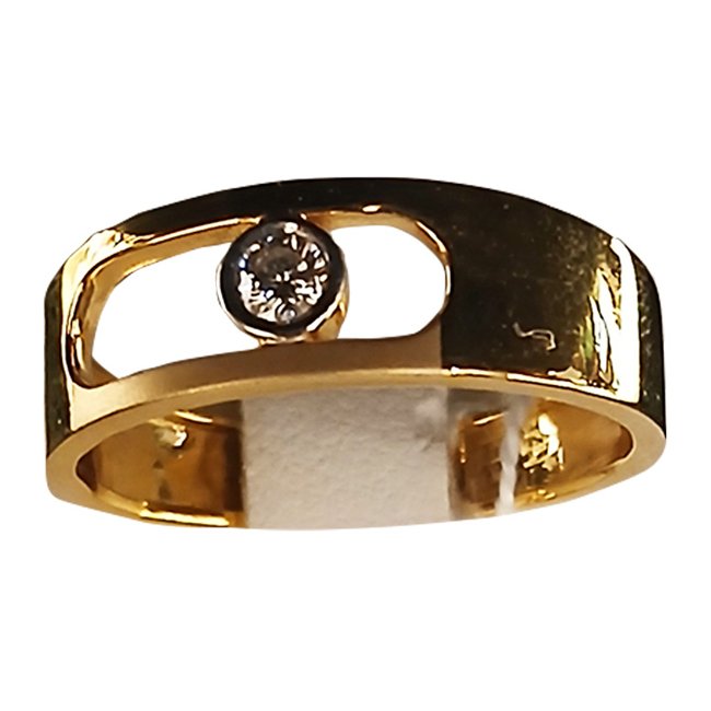 18 KT GENTS DIAMOND FINGER RING 6